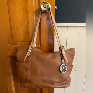 Michael Kors Brown Leather Tote Bag